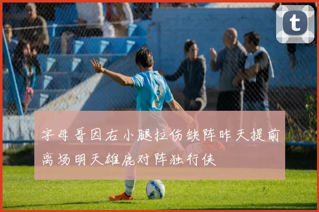 字母哥因右小腿拉伤缺阵昨天提前离场明天雄鹿对阵独行侠